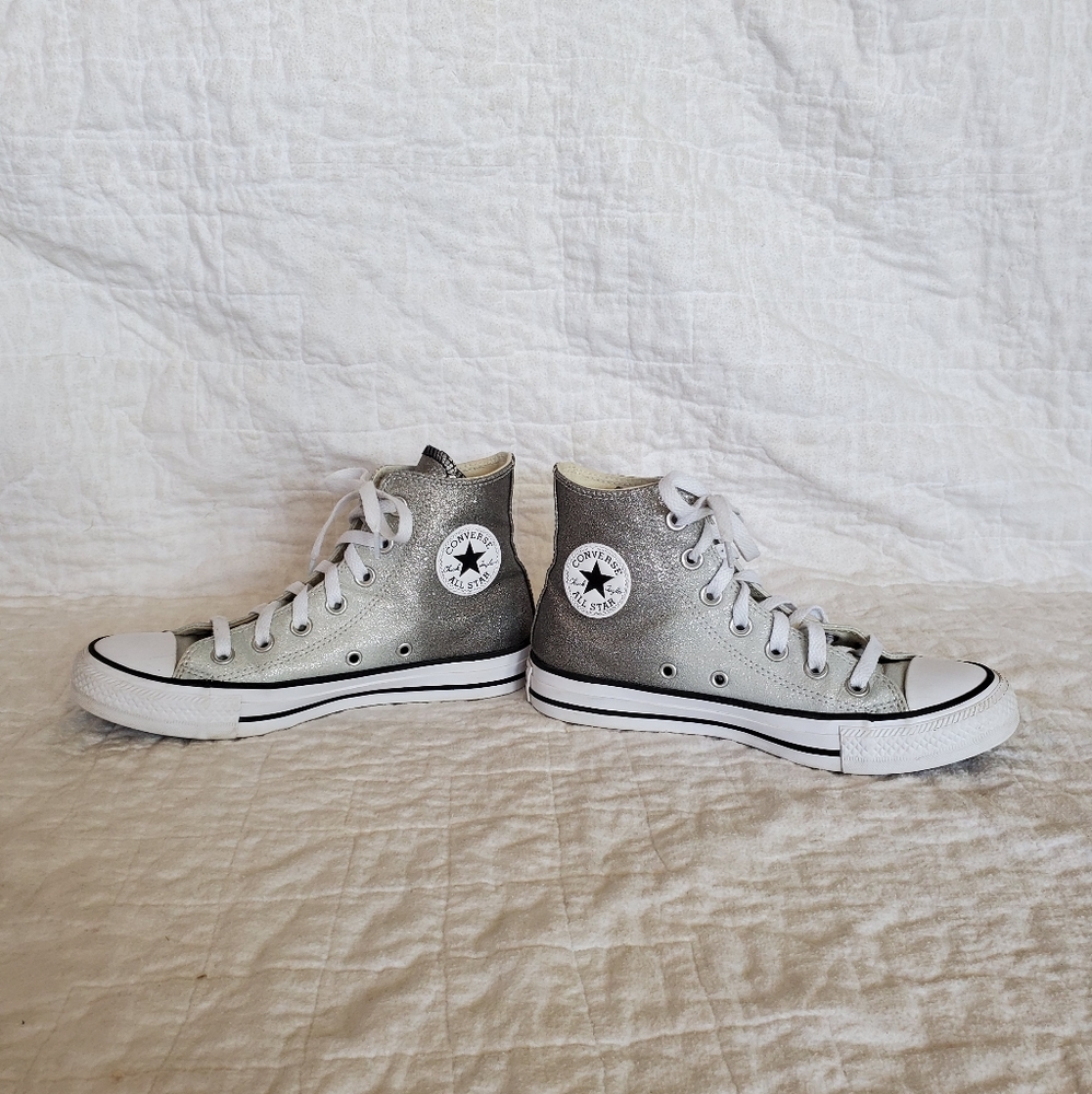 Sparkle Silver Gradient Converse All Stars
